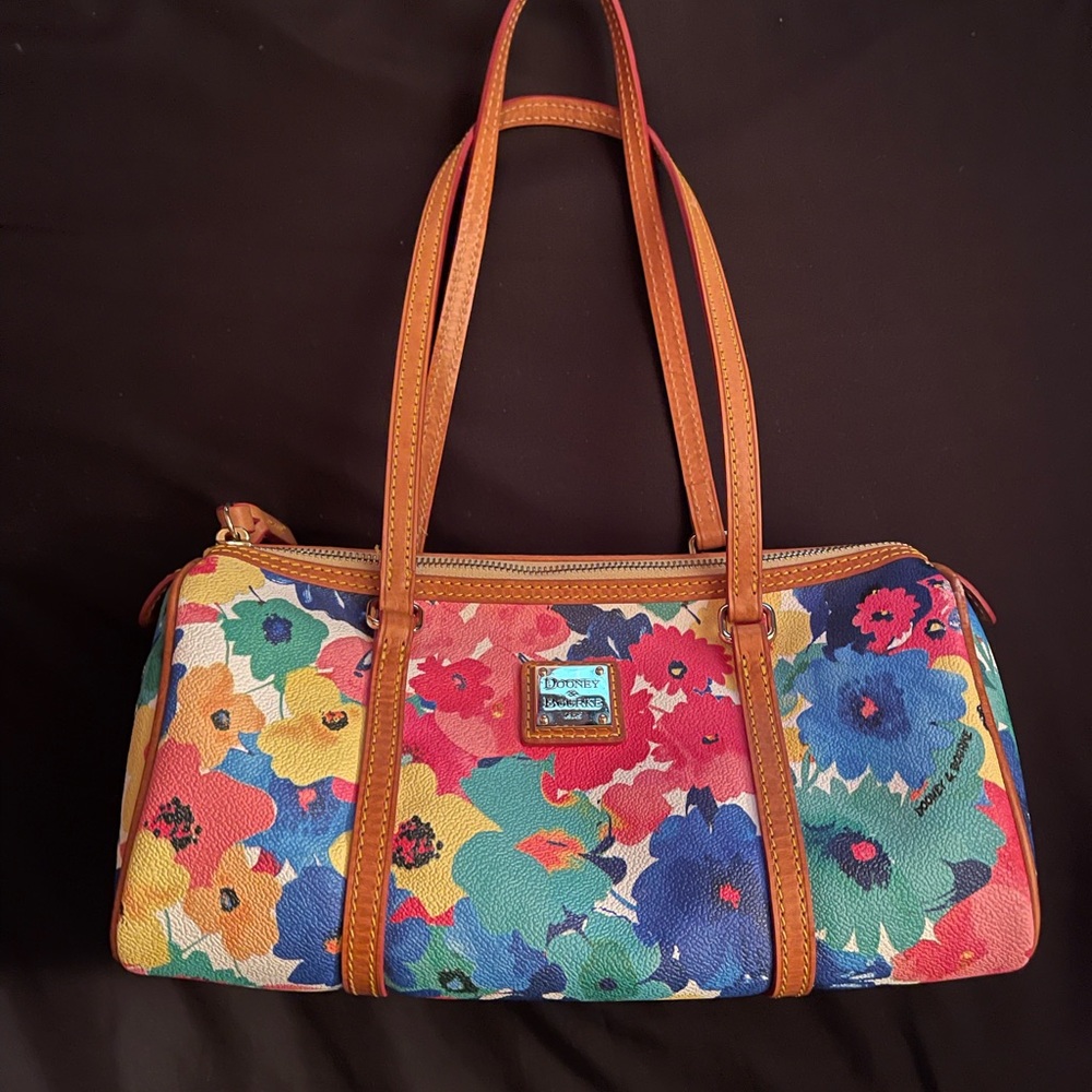 Vintage Dooney and Bourke floral satchel purse